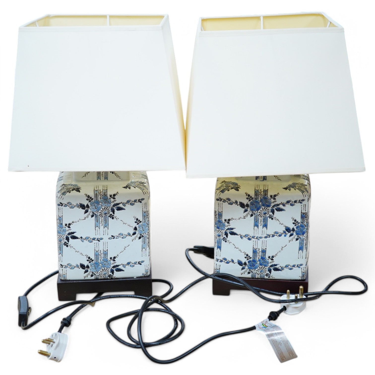 A pair of contemporary decorative lamps. Condition - good, not tested